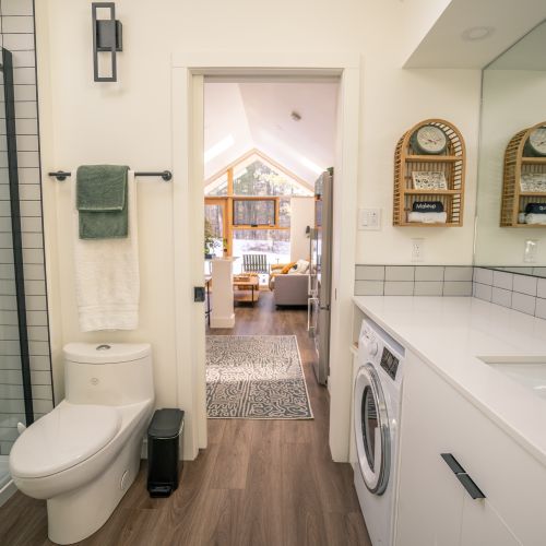 View from the bath to the front of the home