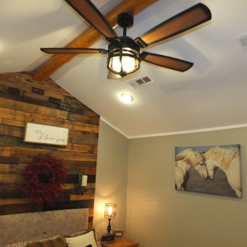 Bedroom #3:  as with bedroom #2, this bedroom has a ceiling fan.