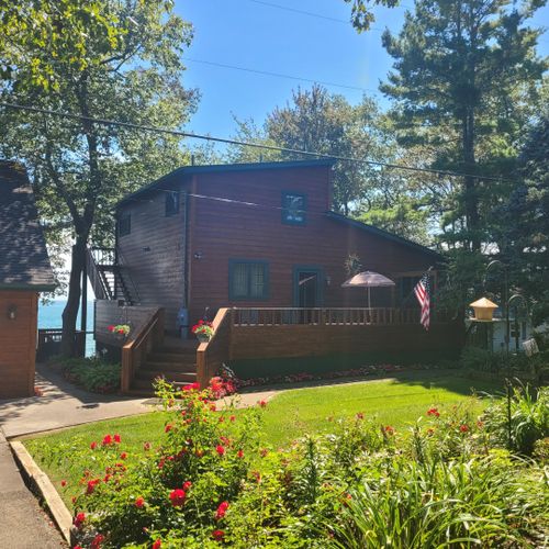 Exterior:  the front of the house. The apartment is the top floor of the house.
