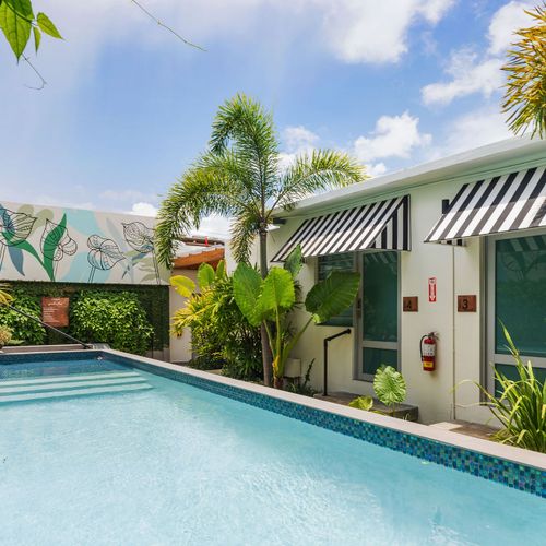 Invigorating outdoor space with a pristine pool awaits.