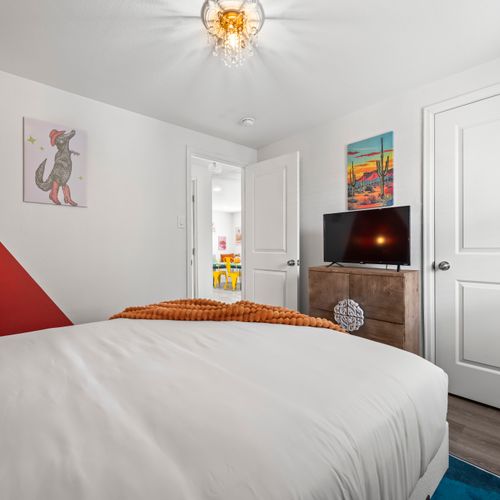 Relax in bed while streaming your favorites on the 3rd bedroom tv.