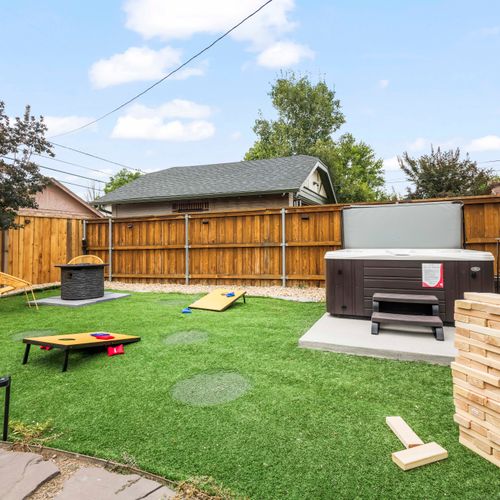 Backyard built for connection and downtime with all the essentials.