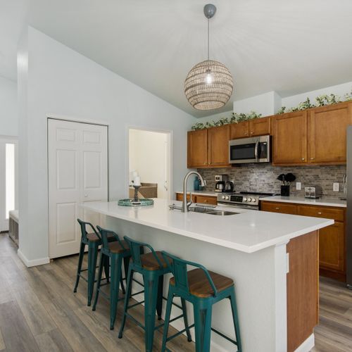 Prepare homemade meals with ease in the fully equipped kitchen.