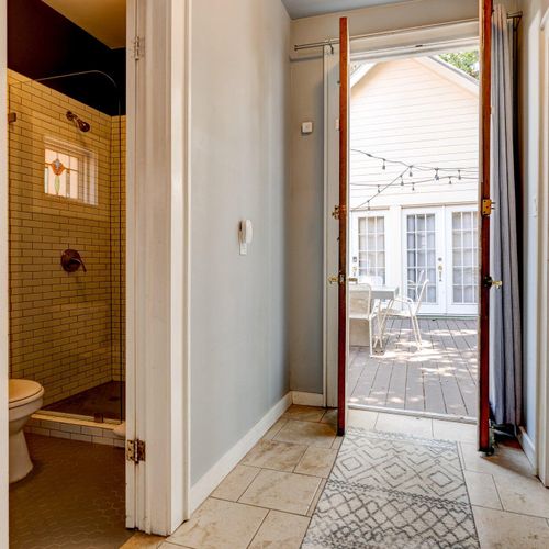 Outer deck Entrance | Bathroom | Laundry Closet