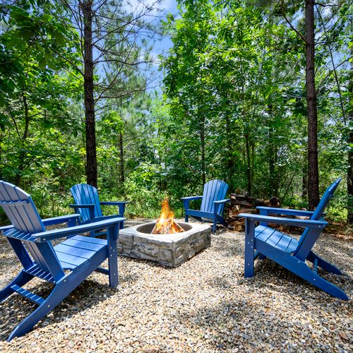 Off the deck is the fire pit with seating for 4!