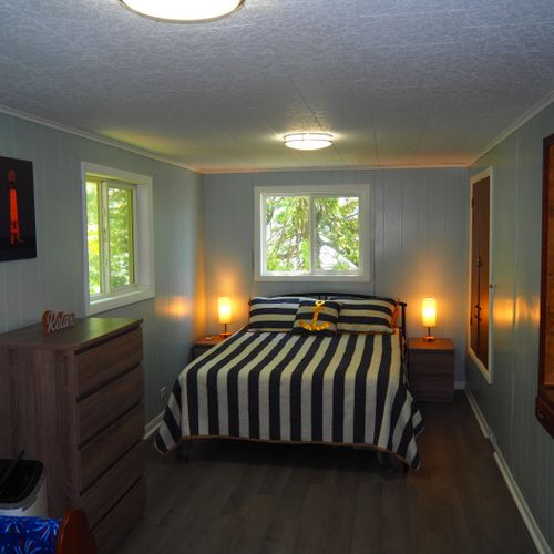 Bedroom #2 (second floor):  large upstairs bedroom with queen-size and twin bed.