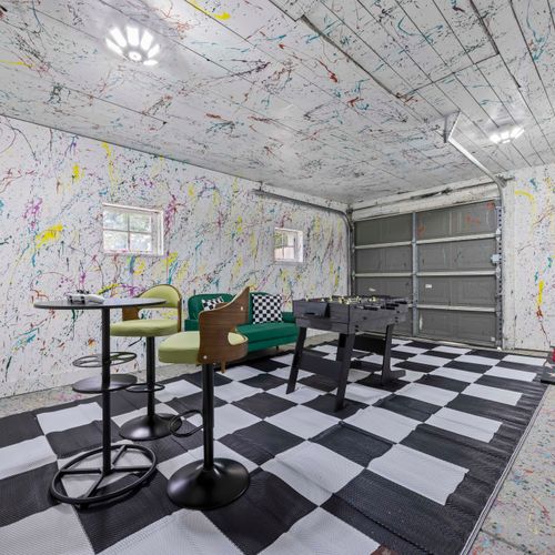 A game room designed exclusively for fun times and friendly competition.
