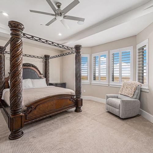 Thoughtfully styled, carpeted, and perfectly calm for deep sleep and slow mornings.