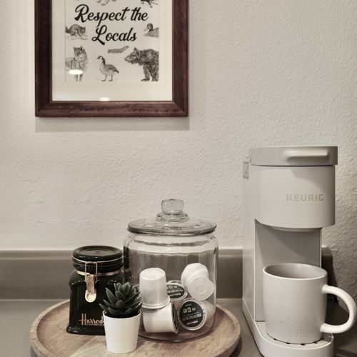 Enjoy coffee from the keurig if that’s your style.