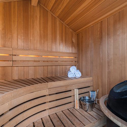Relax and unwind in our steamy sauna retreat!