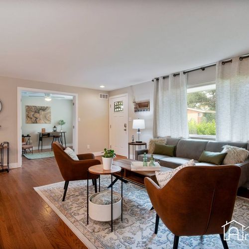 Welcome to our inviting retreat nestled in arvada, co! Relax and unwind in the cozy living room, complete with plenty of seating and a flat screen tv.