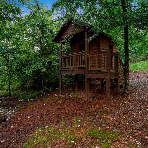 The playhouse for kids in the backyard!