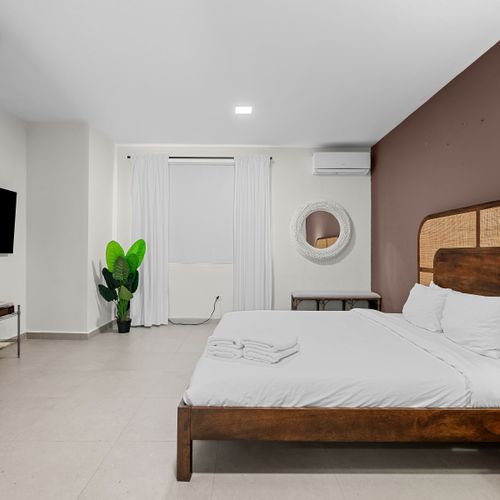 Your stylish and private bedroom. Sleep in comfort and style.