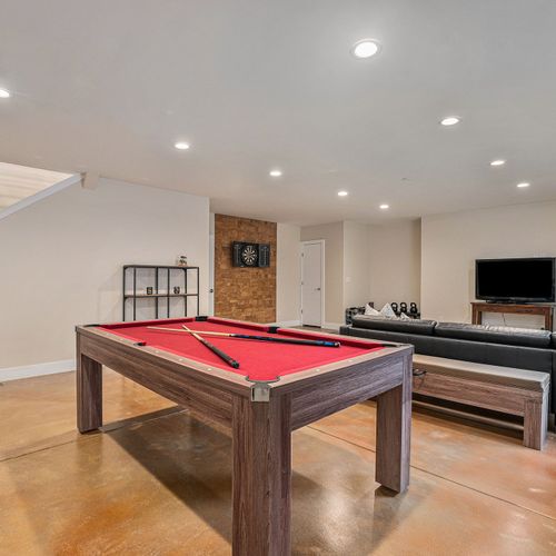 Step into our game room and test your skills on the pool table!