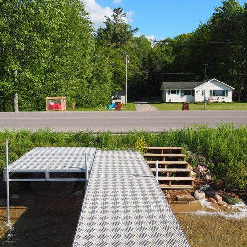 Exterior:  the private dock on manistee lake