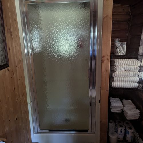 Bathroom:  the bathroom shower