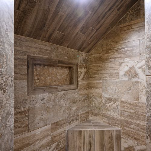 Huge walk-in shower!