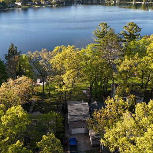 Exterior:  all of bass lake with the property in the front of the photo