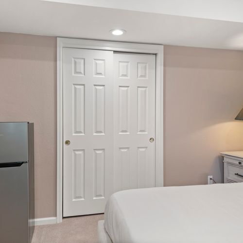 This room offers privacy plus perks!