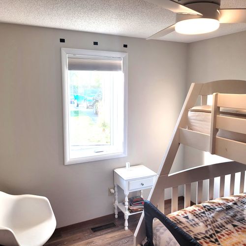 BEDROOM #3:  Features a twin-on-full bunk bed, thus sleeping up to 3 people.