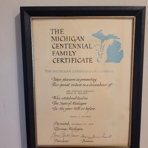 FAMILY HISTORY:  Some of the Wellman family history
