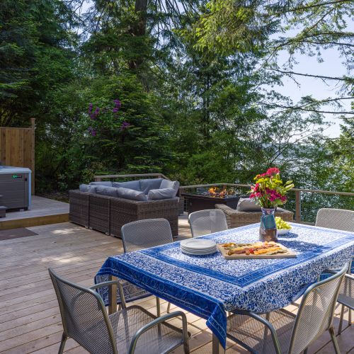 Weber gas BBQ and tools are provided