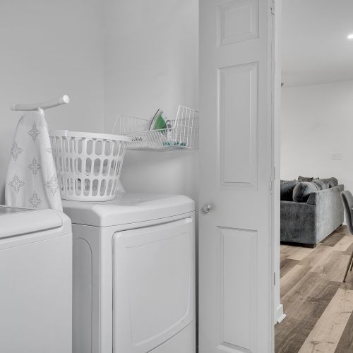 Convenient in-unit laundry with everything you need to keep your clothes fresh and ready during your stay.