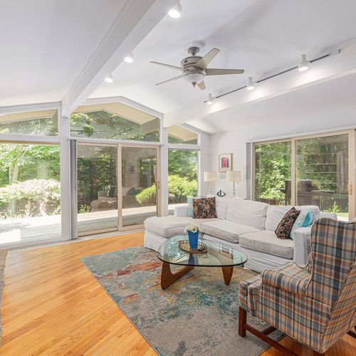 FAMILY ROOM:  The very comfy and relaxing family room, with a large streaming television and lots of books and games.