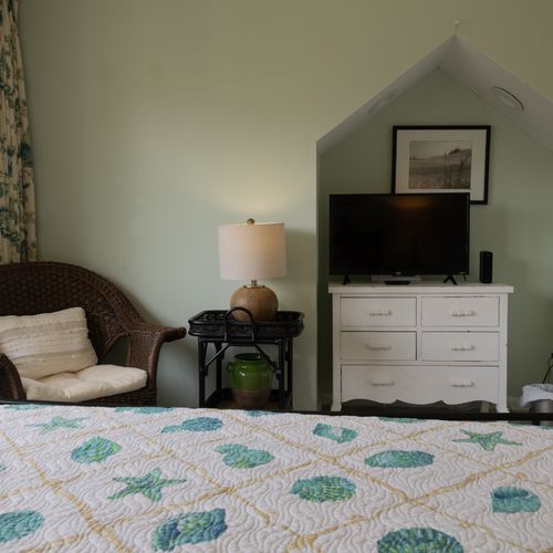 Every bedroom features a tv for private viewing and easy relaxation time.