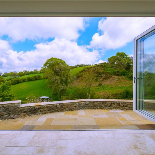 View across the valley from the conservatory