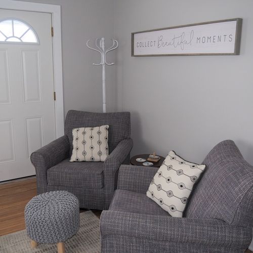 Living room:  very comfy and cozy!