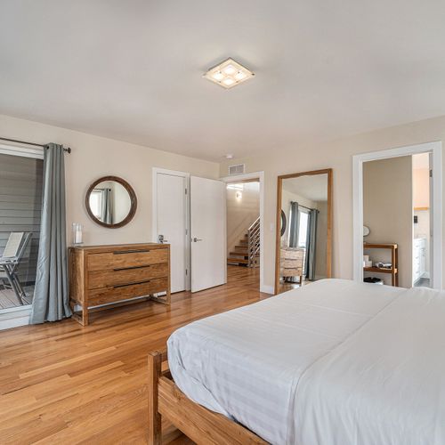 Indulge in elegance with our second-floor master bedroom, featuring a private balcony!