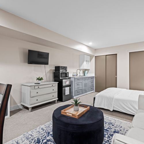 A bright, private retreat ideal for extended stays and restful nights.