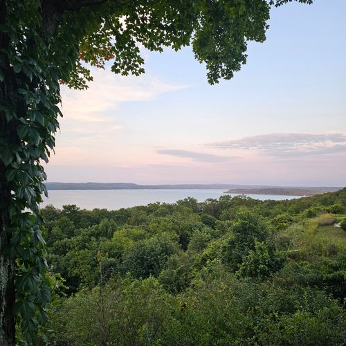 Exterior:   a view of crystal lake from the house
