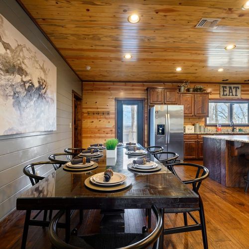 Formal dining table with seating for 8!