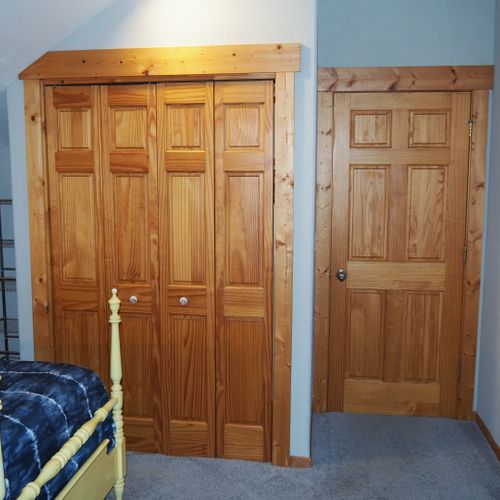 Bedroom #3 (second floor):   features 2 twin beds, private television, comfy chair, and a closet.
