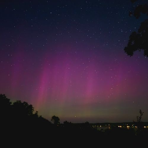 Overall:   a view of the northern lights from the house