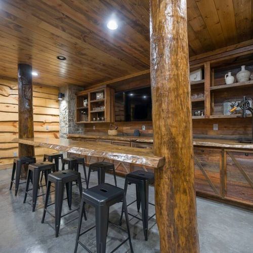 Bar seating in the game room!