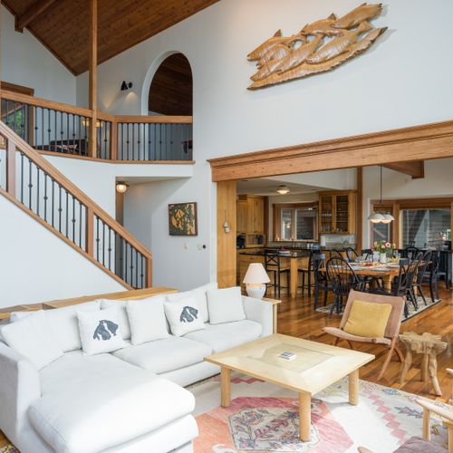 The loft and game room are easily accessed from the main area of the house