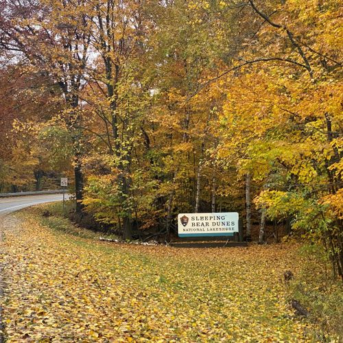 Fall:  nearby sleeping bear dunes national lakeshore is a popular hiking destination in the fall.