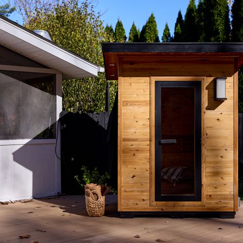 Private sauna for a relaxing, spa- like experience