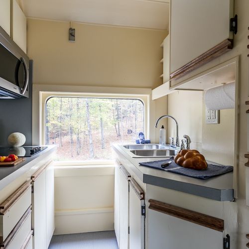 Kitchen equipped to get your day moving out of the station.