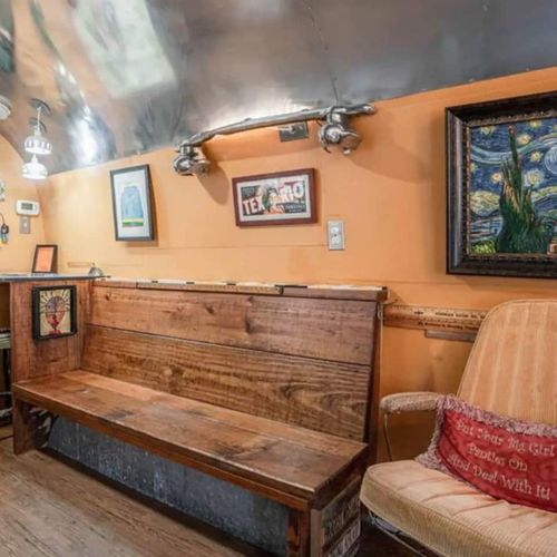 Catch up on work with a built in desk and stool with free WiFi to keep you connected in the Airstream