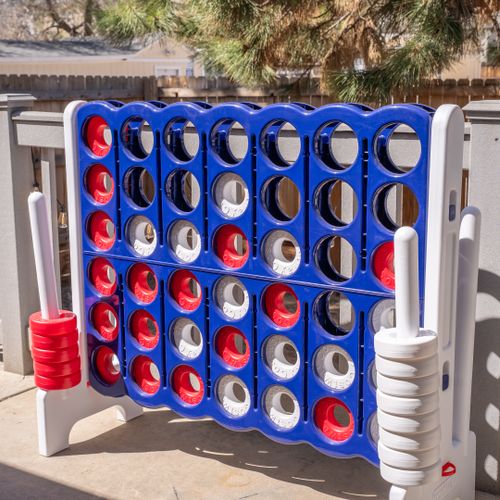 Big moves, bigger fun—play connect 4 like never before, outside and oversized.