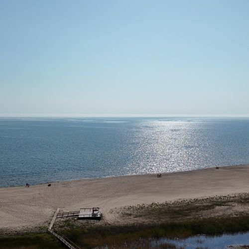 Exterior:  another view of the private lakefront and beach on lake huron