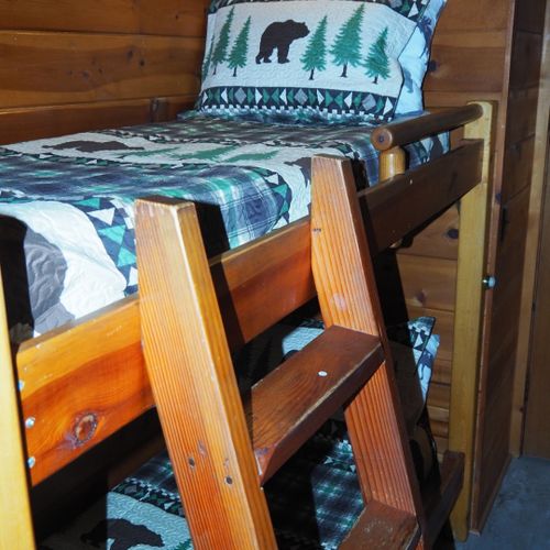 Bedroom #3:  features a twin-on-twin bunk bed.