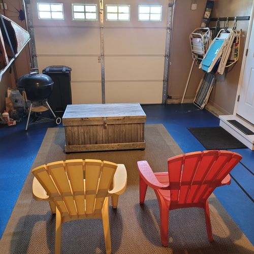 GARAGE (FIRST FLOOR):  The garage is not available for cars, but there is a good supply of outdoor gear that is available for guest usage.  Note that the canoe that is hanging on the wall is not available for guest usage.  It is for decoration only.