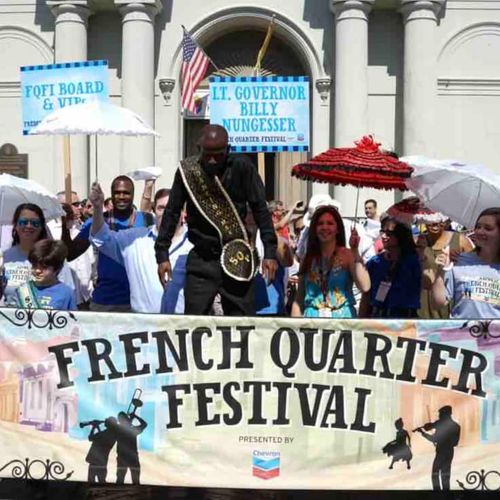 Soak up the festive spirit of the French Quarter Festival, a true local favorite.