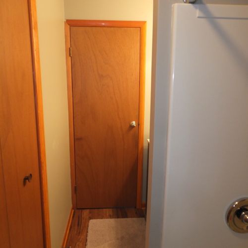 Bathroom #1:  full bathroom with a combination tub and shower.