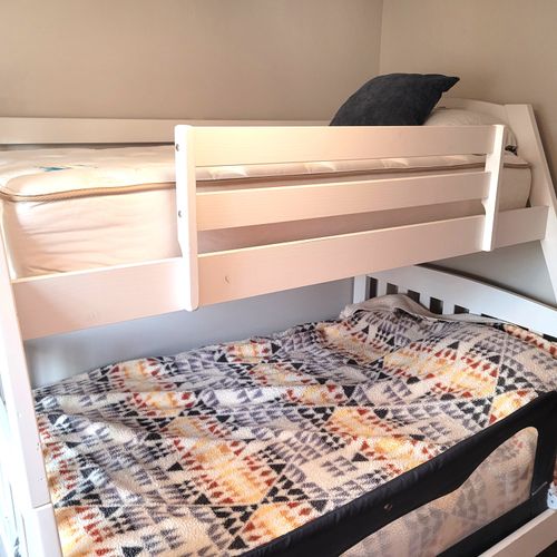 BEDROOM #3:  Features a twin-on-full bunk bed, thus sleeping up to 3 people.